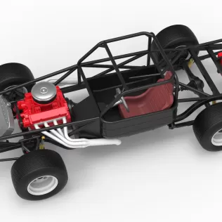 Vintage Semi-Late Model Stock Car Base Scale 1:25 - Model thumbnail 4