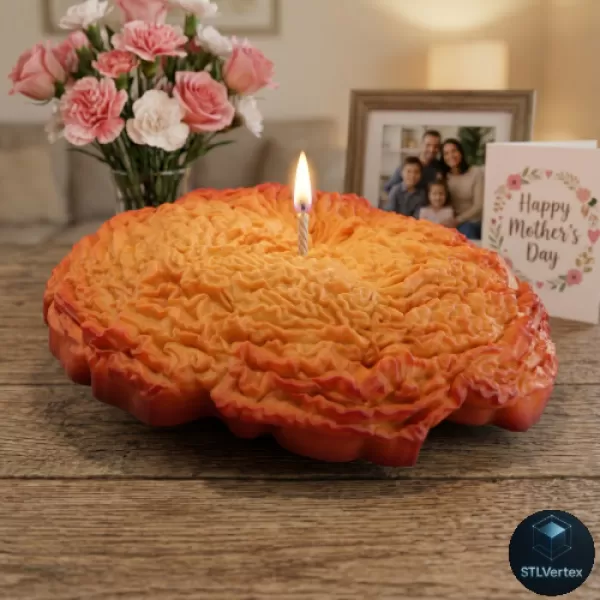 Detailed Carnation Bloom printable 3D model - Model preview 1