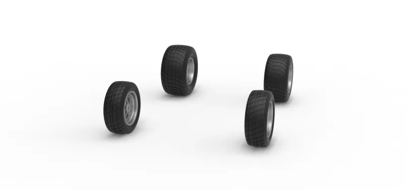 Wheel Set of New Zealand Minisprint Scale 1:25 - Model preview 3