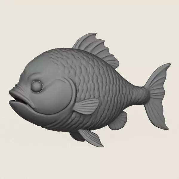 Fish 05 Print Ready 3D Model - Model preview 1