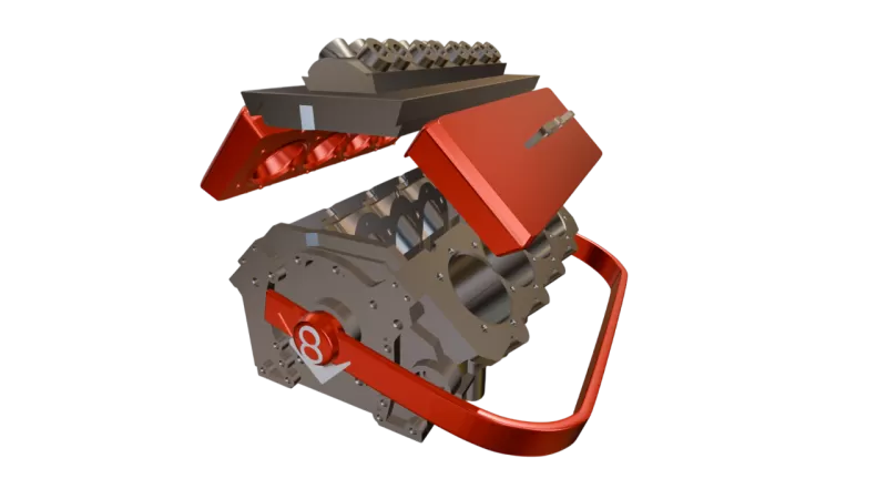 COOLER/SUPPORT FOR V8+4 ENGINE - Model preview 11