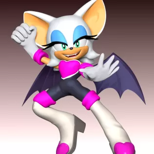 **Rouge the Bat is a character that appears in the Sonic the Hed - Model thumbnail 3