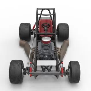 Vintage Dirt Modified stock car Base Version 3 Scale 1:25 - Model thumbnail 8