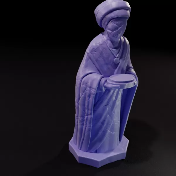 The Oracle of Cracks - Ancient Cult Statue 3D printing - Model preview 2