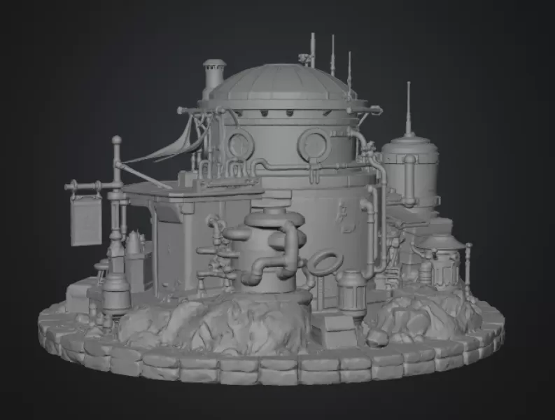 🚀 Desert Outpost Cantina STL File for 3D Print - Model preview 15