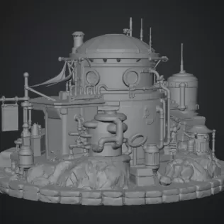 🚀 Desert Outpost Cantina STL File for 3D Print - Model thumbnail 15