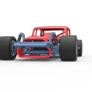 Vintage Asphalt Modified stock car V9 Scale 1:25 - Model thumbnail 6