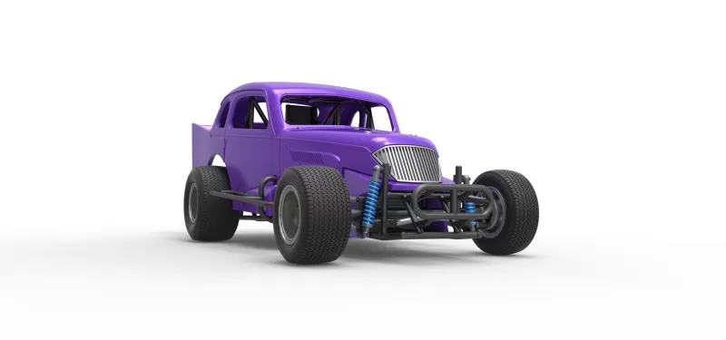 Vintage Dirt Modified stock car Scale 1:25 - Model preview 27