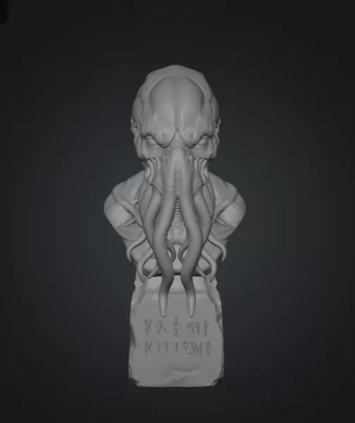 Octopus warrior Statue - Model preview 1