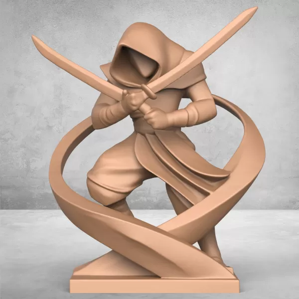 Ninja Warrior Statue - Model preview 1