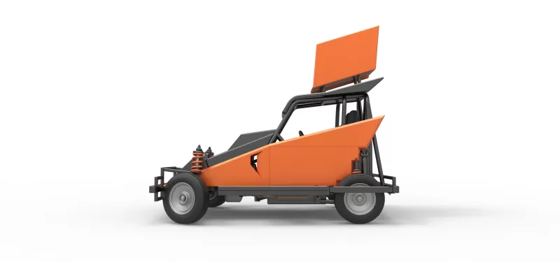 New Zealand Ministock car while turning Version 2 Scale 1 to 25 - Model preview 9