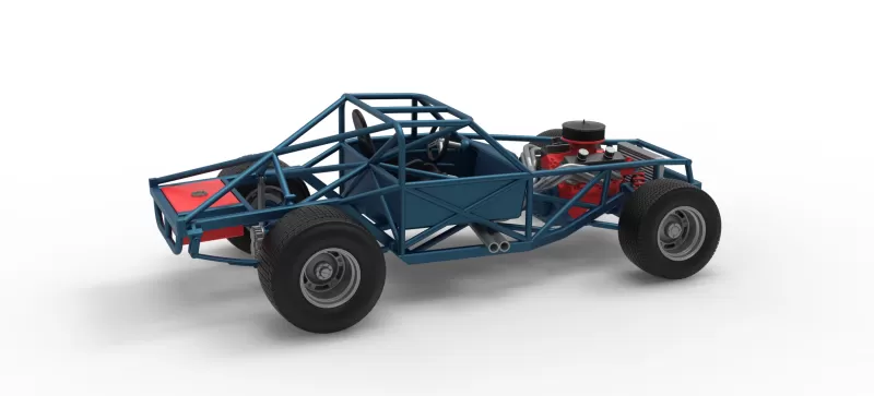 Vintage Dirt late model Race car Base Scale 1:25 - Model preview 20