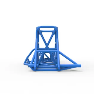 Frame of Supermodified front engine race car V3 Scale 1:25 - Model thumbnail 11