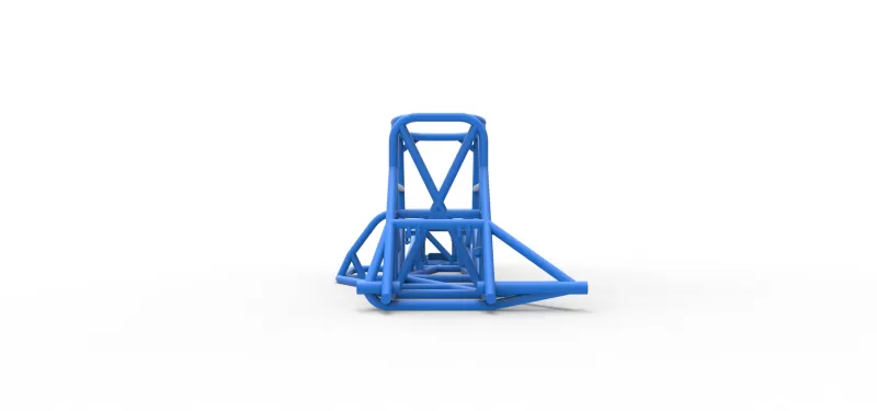 Frame of Supermodified front engine race car V3 Scale 1:25 - Model preview 11
