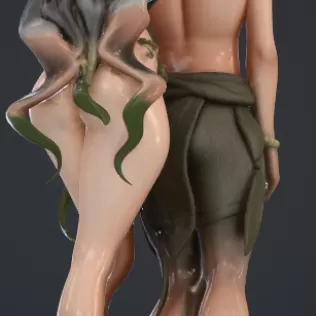 adam und eva - Model thumbnail 3