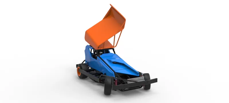 BriSCA Formula 1 Stock Car for Dirt while turning V2 Scale 1:25 - Model preview 26