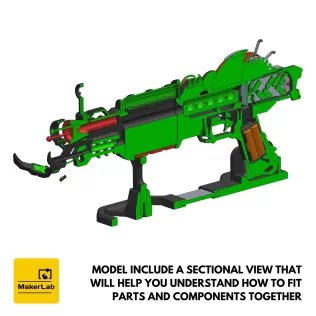 Ray Gun Mark II - CoD - Printable 3d model - STL files - Model thumbnail 14