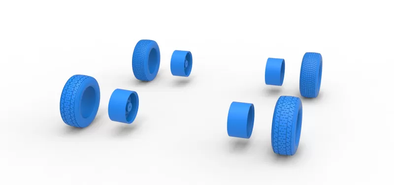 Wheel Set of Mod Lite Race car Scale 1:25 - Model preview 9