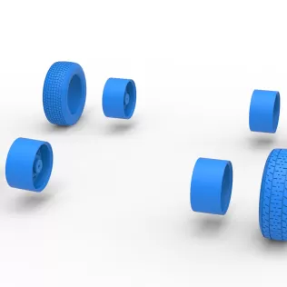 Wheel Set of Mod Lite Race car Scale 1:25 - Model thumbnail 9