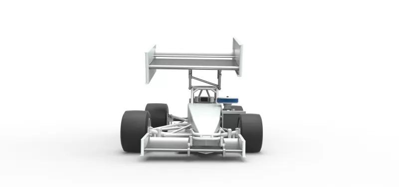 Supermodified front engine Winged race car V4 Scale 1:25 - Model preview 7