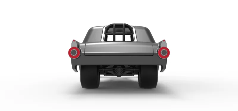 Front engine old school dragster with shell V12 Scale 1:25 - Model preview 16