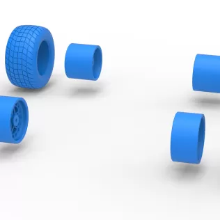 Wheel Set of New Zealand Minisprint Scale 1:25 - Model thumbnail 8