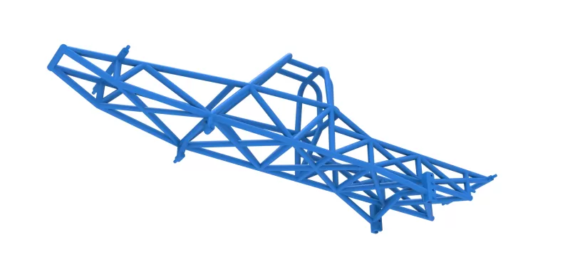 Frame of Vintage Mud dragster Scale 1:25 - Model preview 3