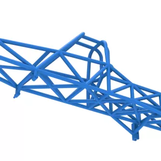 Frame of Vintage Mud dragster Scale 1:25 - Model thumbnail 3