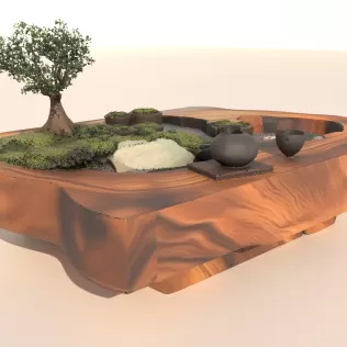 Zen_Coffee Table (For Interior 3D Model) - Model thumbnail 3