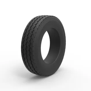 Semi truck tire 13 Scale 1:25 - Model thumbnail 2