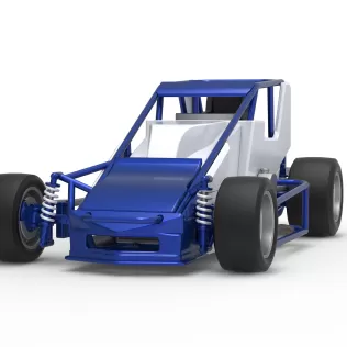 Pavement Silver Crown Car Scale 1:25 - Model thumbnail 6