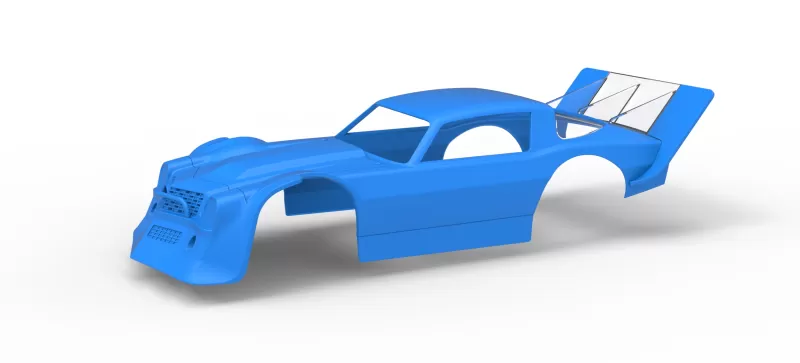 Shell of Vintage Dirt late model Race car Version 3 Scale 1:25 - Model preview 1