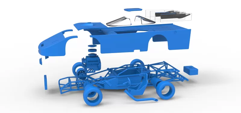 Vintage Asphalt Outlaw Super late model 1:25 - Model preview 28