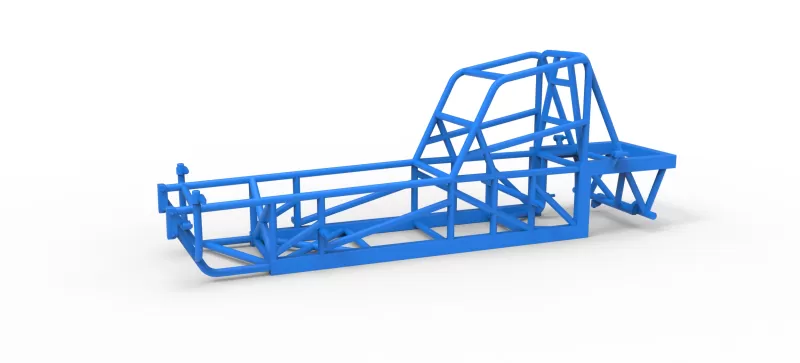 Frame of Vintage Dirt Modified stock car Version 4 Scale 1:25 - Model preview 1
