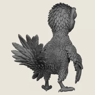 Dinosaur Bird Baby Print Ready 3D Model - Model thumbnail 5