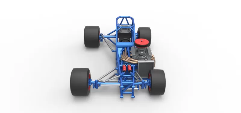 Supermodified front engine race car Base Version 4 Scale 1:25 - Model preview 8