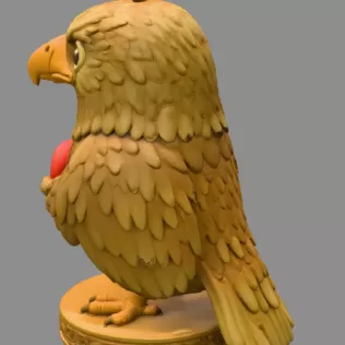Cute Eagle with Heart – 3D Printable STL File - Model thumbnail 4