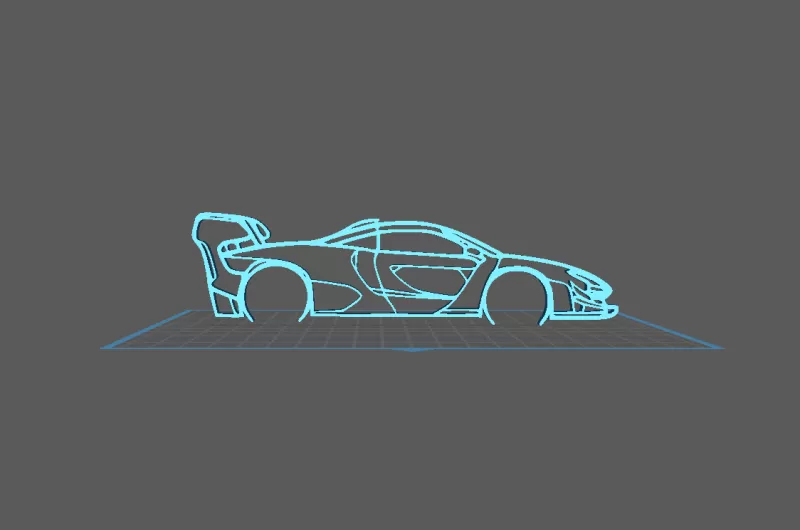 McLaren - Senna GTR Wall Art - Model preview 2
