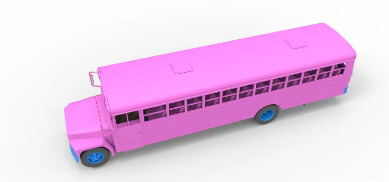 School bus for Figure 8 racing Version 2 Scale 1:25 - Model preview 4