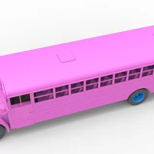 School bus for Figure 8 racing Version 2 Scale 1:25 - Model thumbnail 4