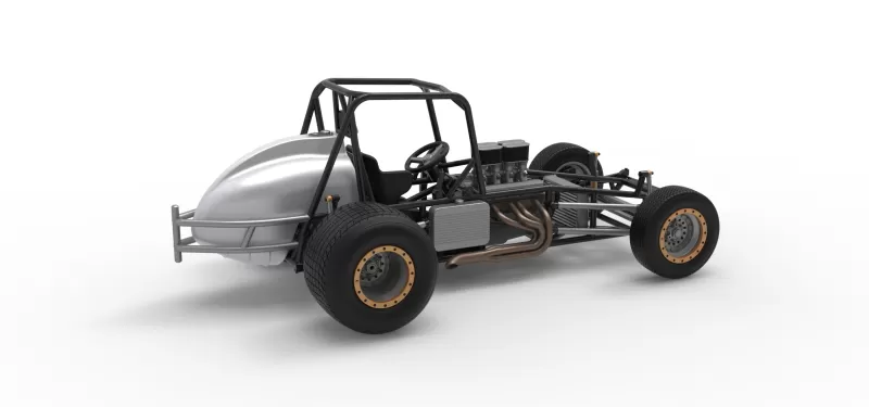 Vintage Dirt Silver Crown Car Base Scale 1:25 - Model preview 20