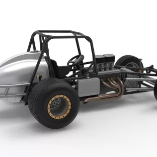 Vintage Dirt Silver Crown Car Base Scale 1:25 - Model thumbnail 20