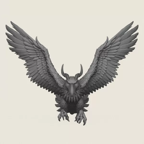 Attacking Monster Bird - Model preview 3