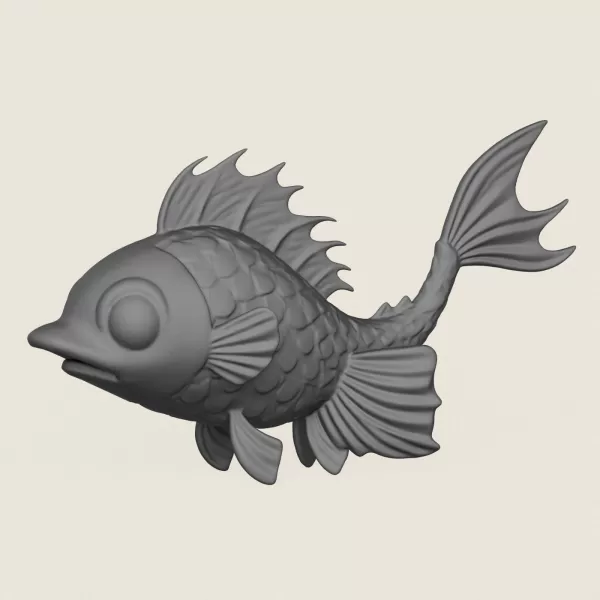 Fish 07 Print Ready 3D Model - Model preview 1