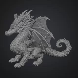 🐉 Coral Reef Dragon STL File for 3D Print - Model thumbnail 11