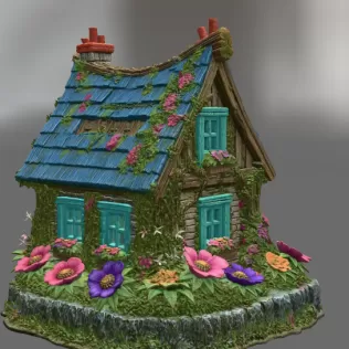 Cozy Fantasy House STL for 3D Printing - Model thumbnail 6