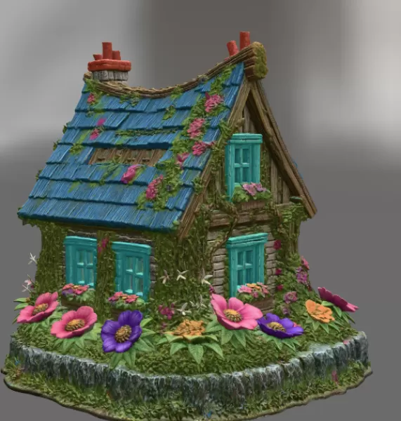 Cozy Fantasy House STL for 3D Printing - Model preview 6