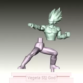 Vegeta SSJ God - Dragon Ball - Model thumbnail 10