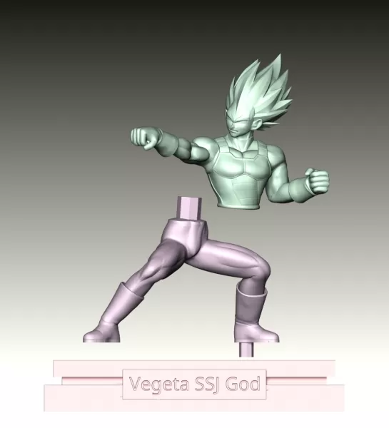 Vegeta SSJ God - Dragon Ball - Model preview 10