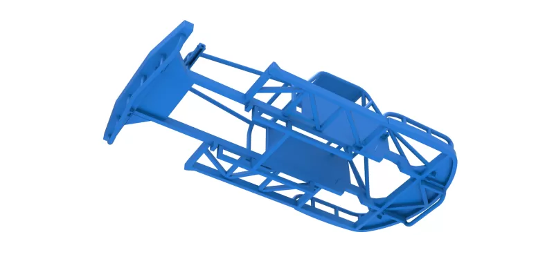 Frame of New Zealand Vintage Stock car Scale 1:25 - Model preview 3